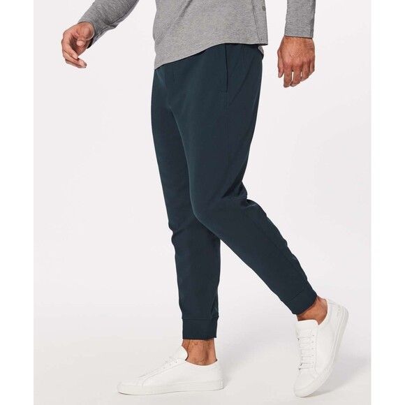 Lululemon Sojourn Jogger Pants Mens L Teal Tapered Athletic Zip Pockets M5423S - Picture 2 of 10